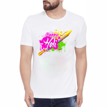 Holi T-Shirt Festival Celebration for Men and Women with Colorful Design Half Sleevs Round Neck for all Boys and Girls Unisex 08