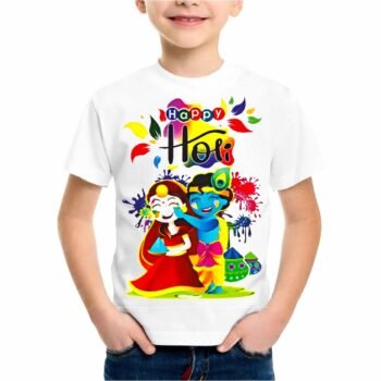 Holi T-Shirt Festival Celebration New holi for Men and Women with Design Half Sleevs Round Neck for all Boys and Girls Unisex